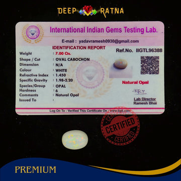 Single Fire Opal 7 Carat (Doublet) - Deep Ratna