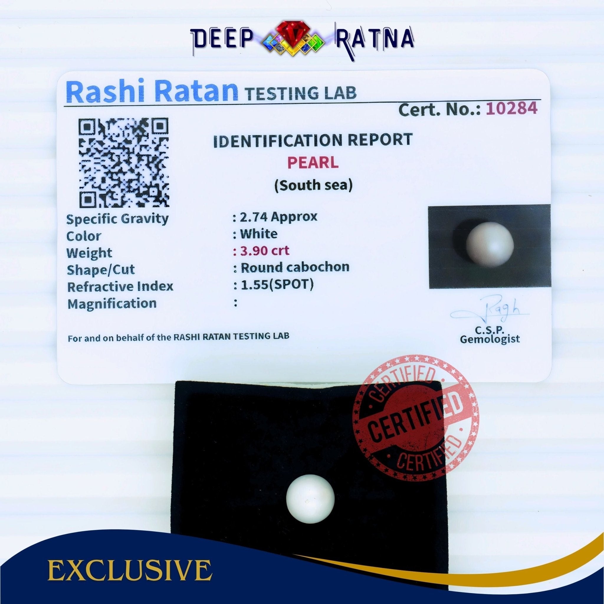 South Sea Pearl 3.90 Carat Cultured - Deep Ratna