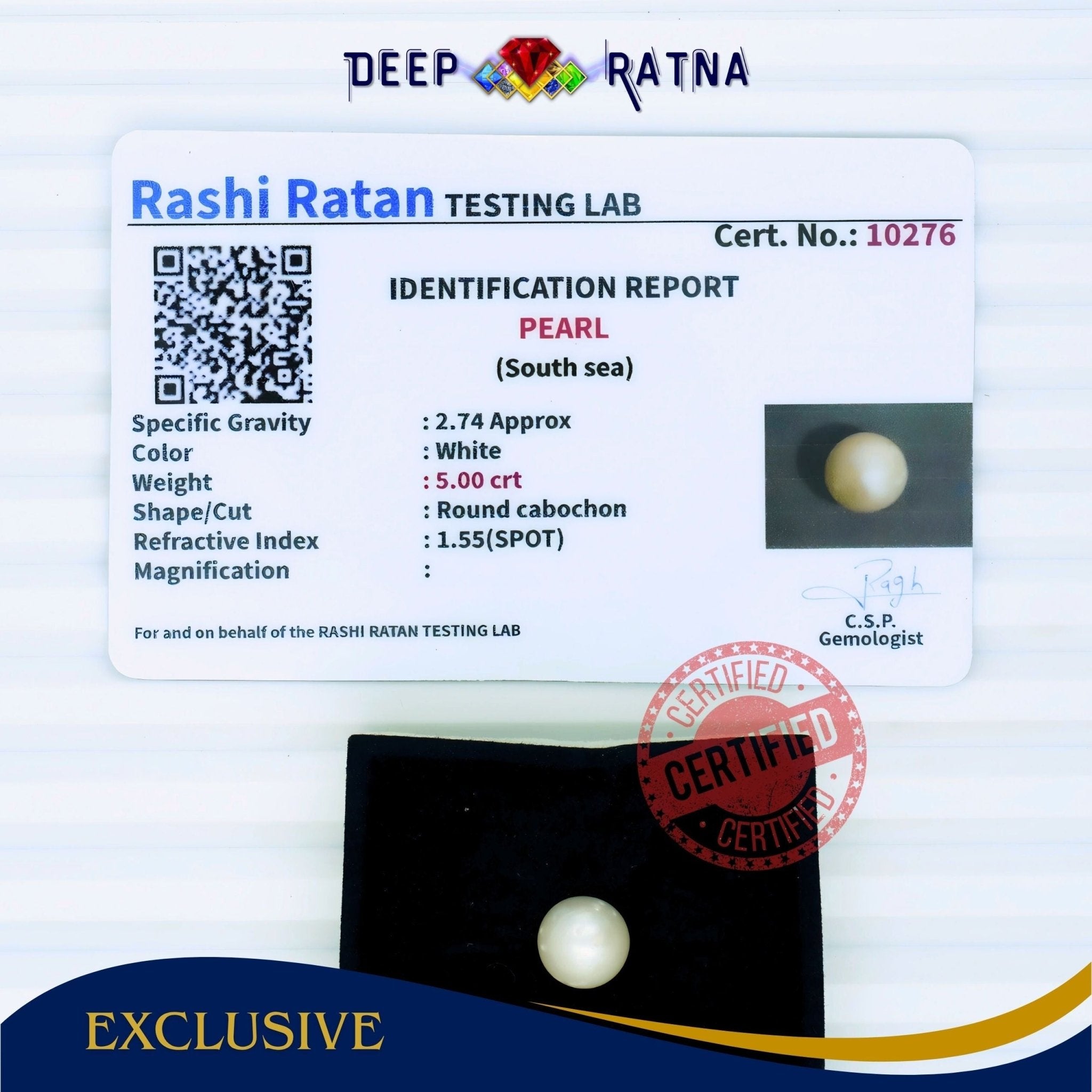 South Sea Pearl 5 Carat Cultured - Deep Ratna