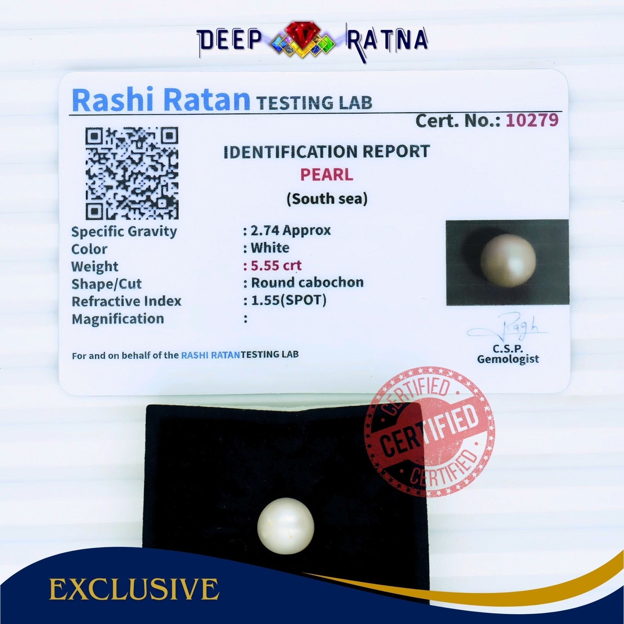 South Sea Pearl 5.55 Carat Cultured - Deep Ratna