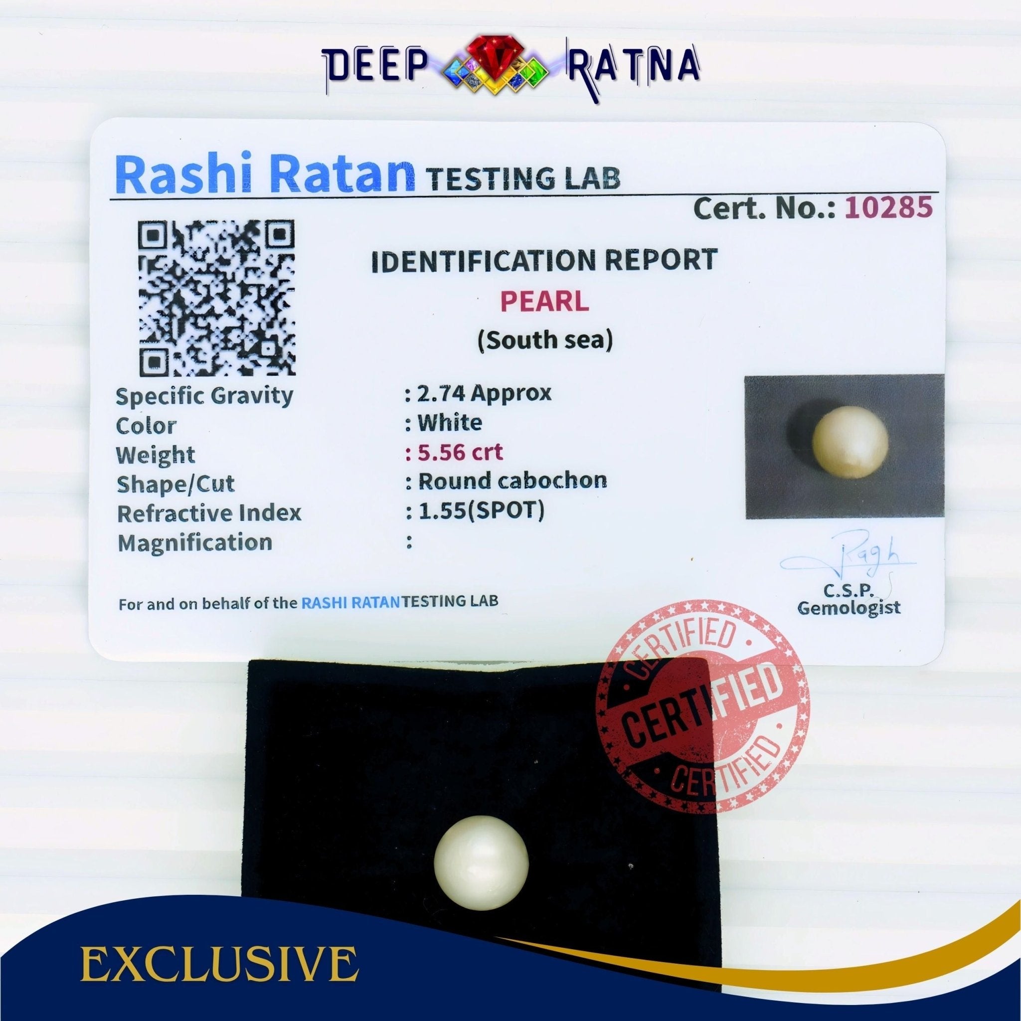 South Sea Pearl 5.56 Carat Cultured - Deep Ratna