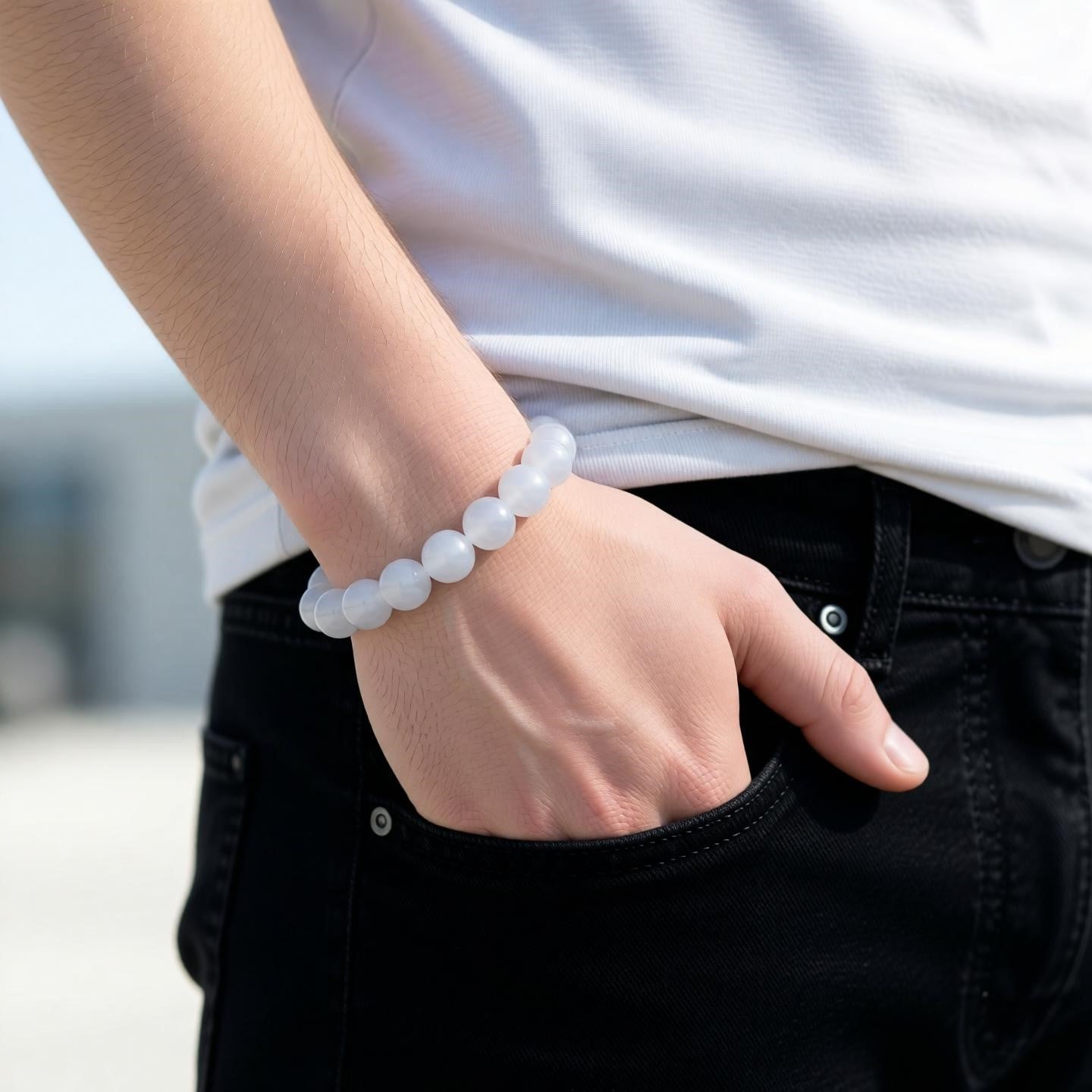 White Quartz Bracelet - Deep Ratna