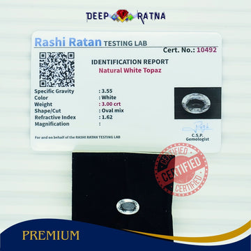 White Topaz 3 Carat - Deep Ratna