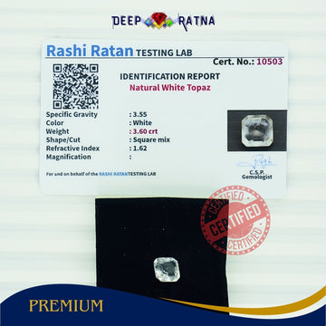 White Topaz 3.60 Carat - Deep Ratna