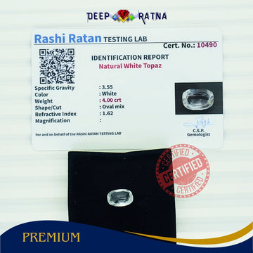 White Topaz 4 Carat - Deep Ratna