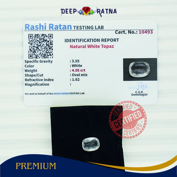 White Topaz 4.05 Carat - Deep Ratna