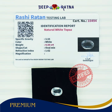 White Topaz 4.50 Carat - Deep Ratna