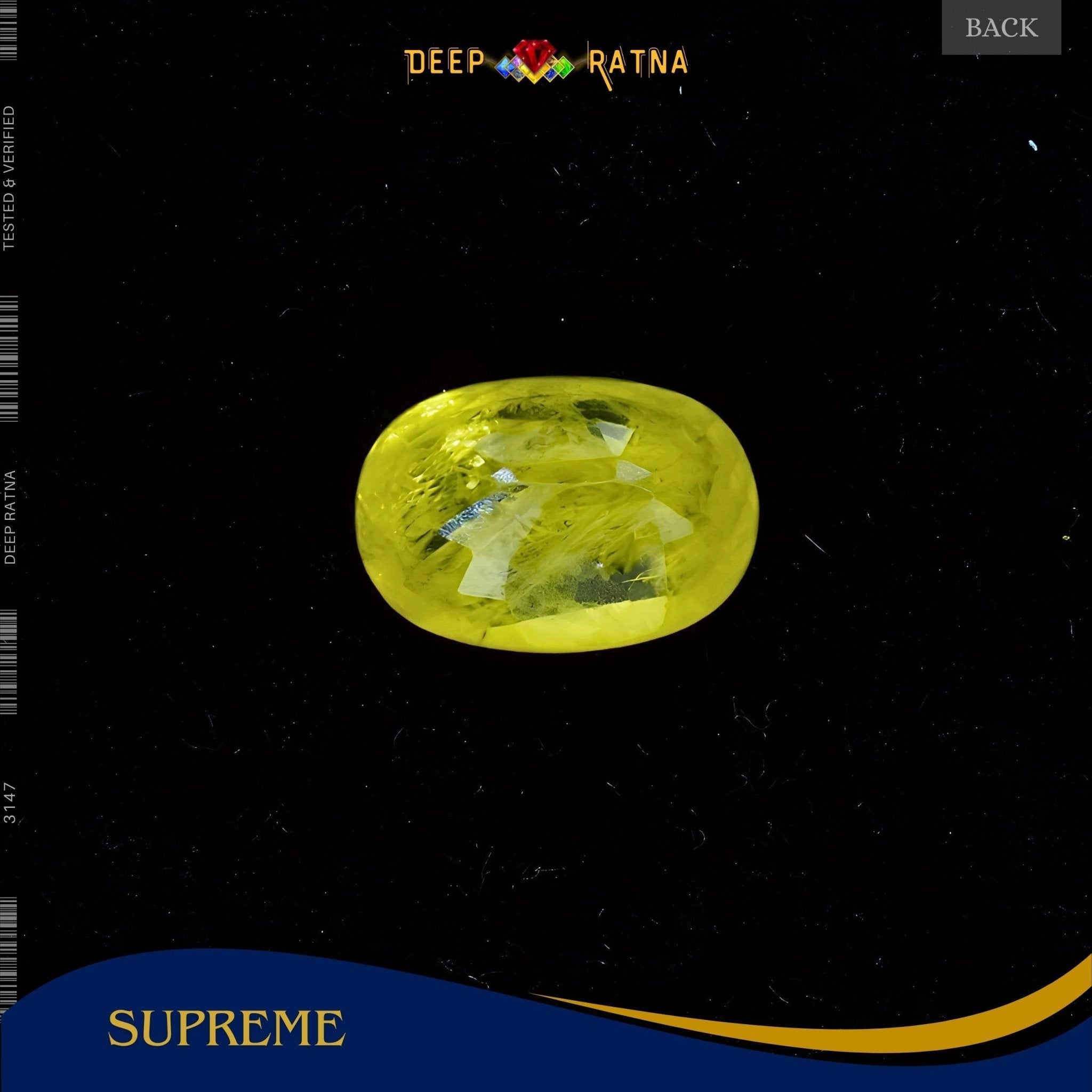 Yellow Sapphire 3.35 Carat (Thailand) - Deep Ratna