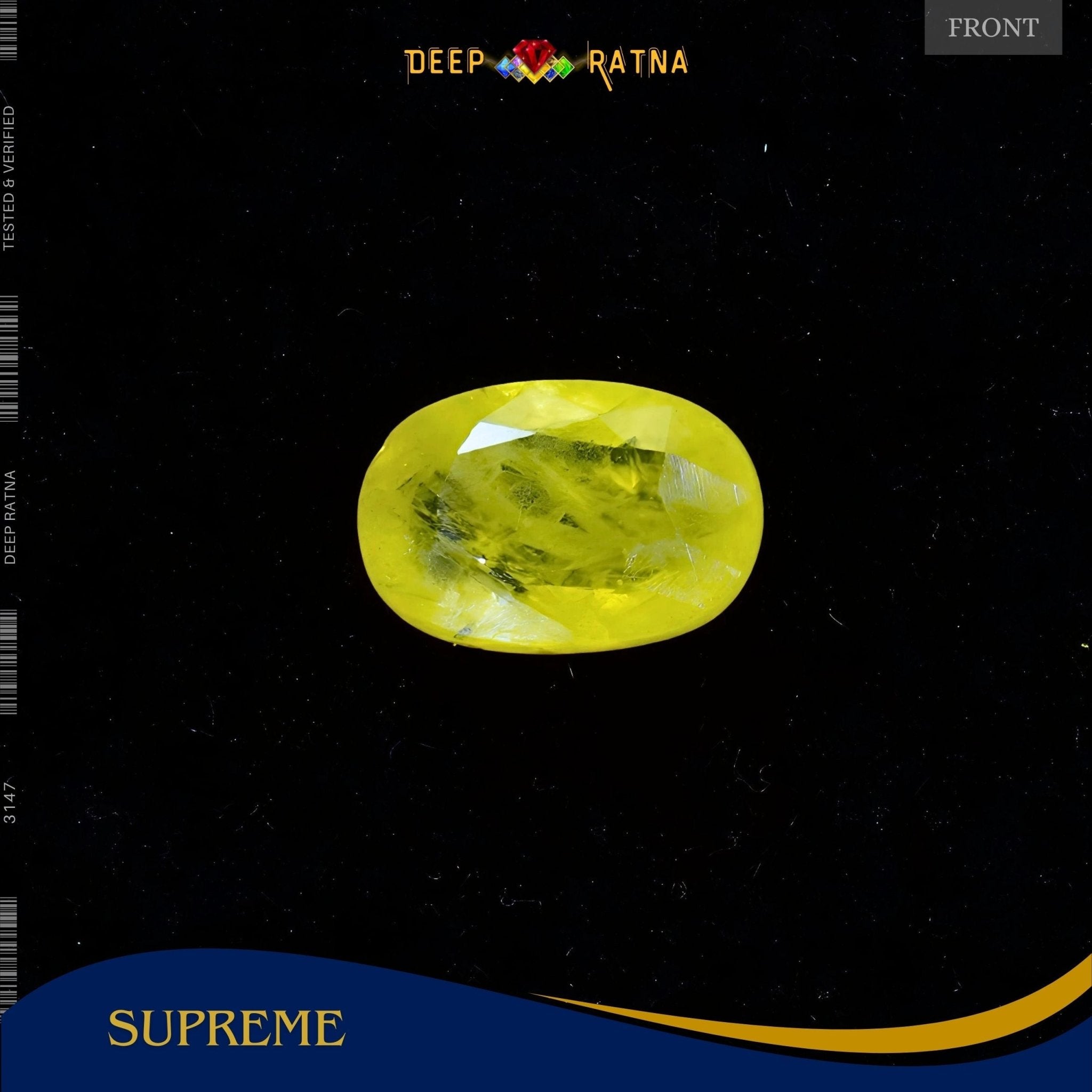 Yellow Sapphire 3.35 Carat (Thailand) - Deep Ratna