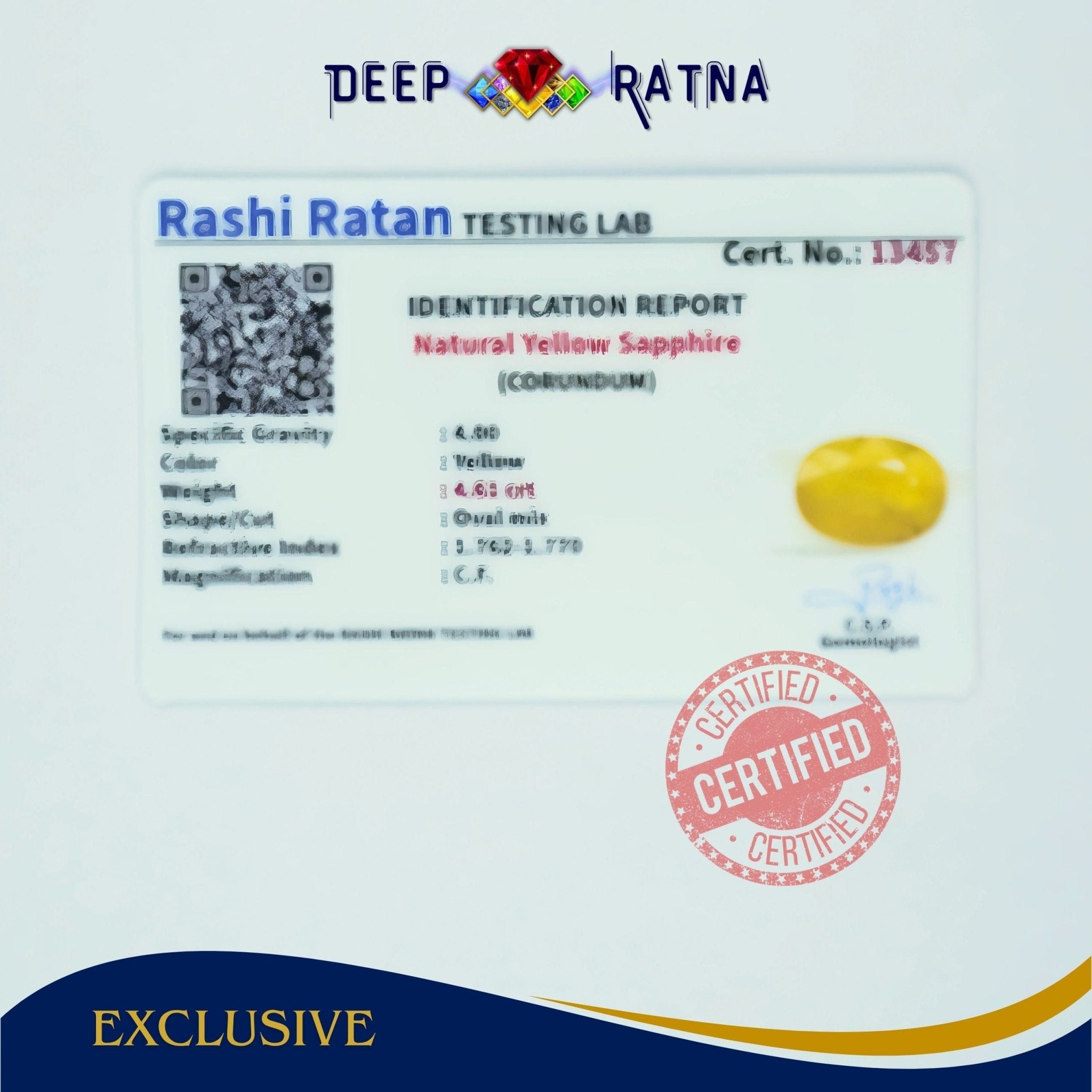 Yellow Sapphire 4.61 Carat (Thailand) - Deep Ratna