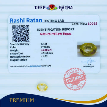 Yellow Topaz 4.90 Carat - Deep Ratna