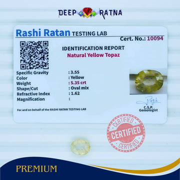 Yellow Topaz 5.35 Carat - Deep Ratna